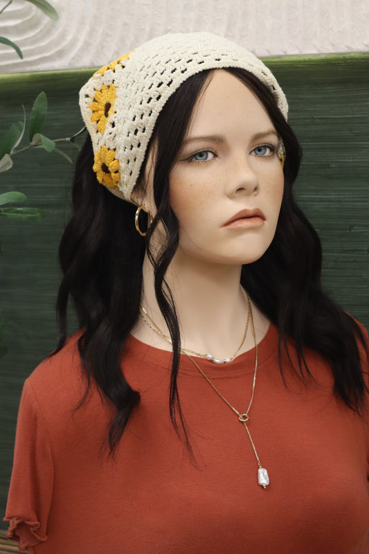 Crochet Sunflower Headband