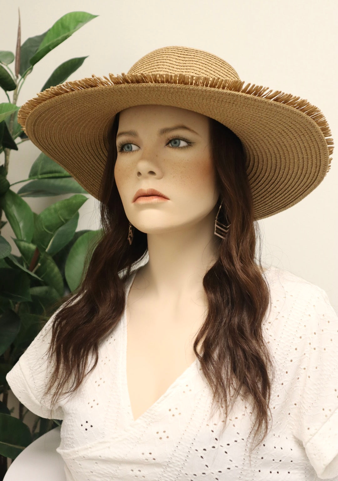 Layered Fringe Straw Hat