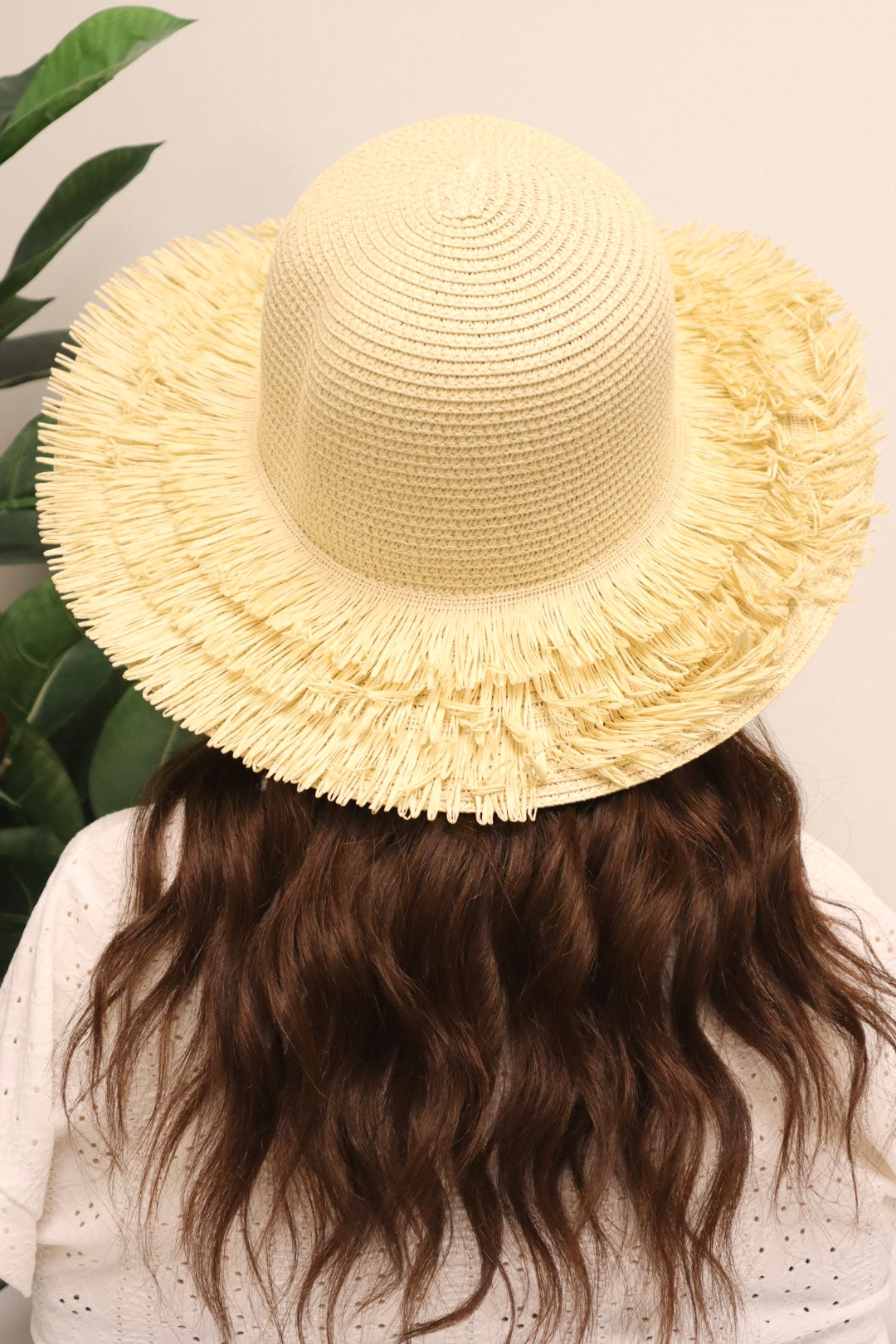 Layered Fringe Straw Hat