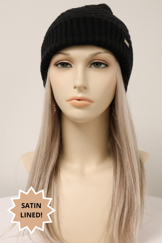 SATIN LINED BEANIE